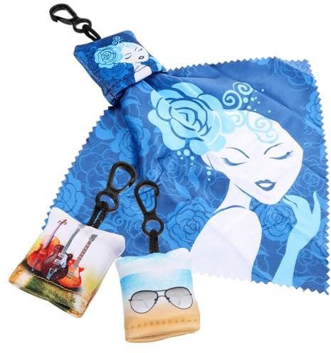 minkissy 3-Piece Set Screen Wipes Eye Glasses Wiper Lens Cleaning Cloths Microfiber Material Portable for Mobile Camera Computer