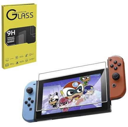 HYGMOCC Protecteur d’écran pour Nintendo Switch, dureté 9H Film en verre trempé transparent HD transparent anti-rayures compatible avec Nintendo Switch 6.2 '' (1 pièces)