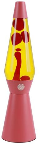 I-TOTAL - Lavalampe mit Glühbirne zum Erwärmen des Wachses (ROTE BASIS ROTES WACHS 36CM)