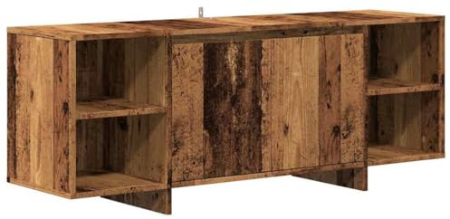 vidaXL TV Schrank, Lowboard für Fernseher, Fernsehtisch mit Stauraum, Fernsehschrank für Schlafzimmer Wohnzimmer, Altholz-Optik Holzwerkstoff