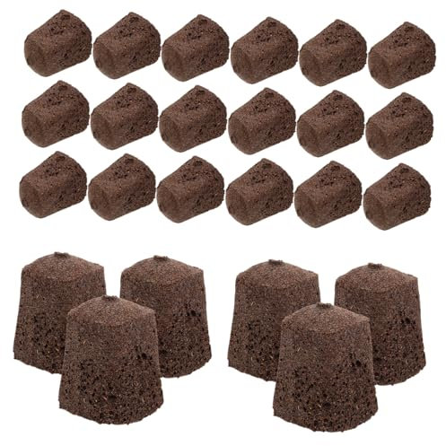YARNOW 30stücke Anzuchterde Für Hydrokultur Kokosnuss-torf Und Torfblöcke Ersatz-pflanzenstarter Gartenzubehör Für Hydrokulturanbau