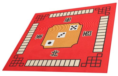 ibasenice Mahjong-tischdecke Mahjong-tischunterlage Mahjong-Matte Für Den Tisch Quadratische Tischdecke Tischmatte Für Brettspiele Spielmatte Mahjong-Spiel Mahjong-tischmatte Mikrofaser Rot