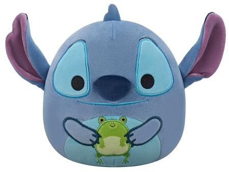 Squishmallows SQDI01087 - Stitch mit Frosch 25 cm, offizielles Jazwares Plüsch, superweiches Kuscheltier