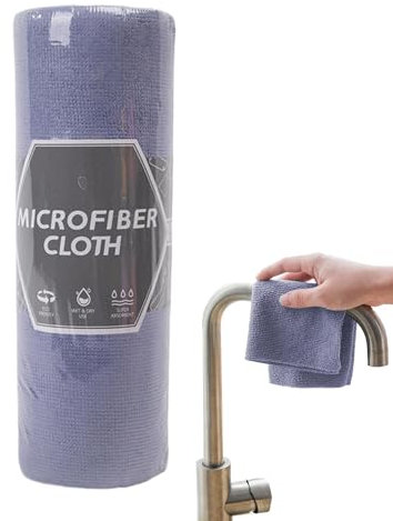 Tissu de nettoyage en microfibre réutilisable, serviette en microfibre pour le nettoyage | Rouleau de tissu en microfibre absorbant de la salle de bain Cuisine,Appareils à dispousse ménagers serviette