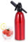 Home Soda Makers, Sparkling Water Maker Machine, 1000 ml Soda Maker Bottle, Reusable Soda/fizzy Drinks Machine for Carbonating Fresh Soda Water, BPA-Free Metal bottle, Gas Cylinder(red)