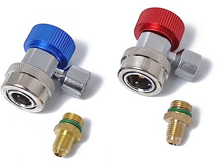 VALICLUD 134A Auto Klimaanlage Adapter für Niederdruckanschlüsse Einstellbarer Schnellkupplungsadapter für Kompatibel mit Sae Optimal für Kfz Klimaanlagen