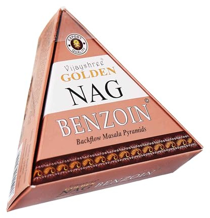 NKlaus Räucherkegel zum Räuchern Gold Golden Nag Benzoin 10,10 Stück | für Meditation
