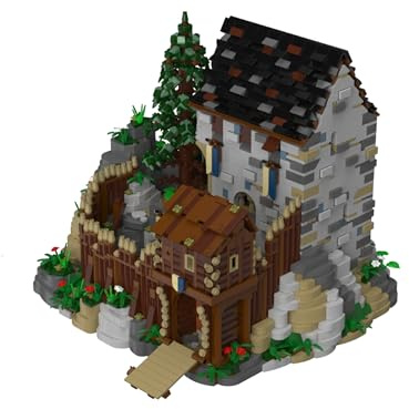BlueBrixx Pro 108712 – Burg Blaustein, 5321 Klemmbausteine, Burg Blaustein Set Geschenk für Architektur und Mittelalter Fans, Standardsteine, Bausteine der Burg Blaustein-Serie