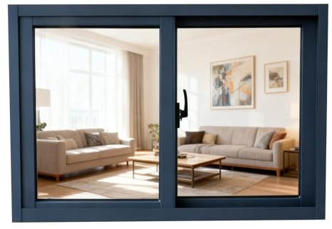 Fensteraustausch for Mobilheime, 18, 20, 30, 36, 40, 48, 50, 60 Zoll hohe Schiebefenster aus Aluminiumlegierung mit Insektenschutzgitter, einfache Montage(WxH 18x55 in/45x138cm)