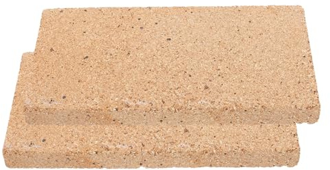 BAZEITFLOW Lot de 2 Briques Réfractaires en Argile 230X114X20 MM pour Poêle à Bois Cheminée et Barbecue – Briques Isolantes Haute Température pour Foyer Extérieur Cuisson et Fusion