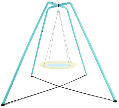 Schaukelgestell mit A-Rahmen & 200 kg Belastbarkeit – Metall Schaukelständer für Garten, Indoor & Outdoor, pulverbeschichteter Stahlrahmen, für Nestschaukel Outdoor, Babyschaukel & Kinderschaukel