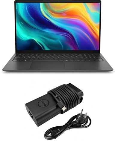 Dell 15 Laptop D15265, 15,6 po FHD WVA antireflet 300nits, AMD Ryzen 5 130, AMD Radeon, 8Go DDR5, 512Go SSD, W11 Home, Copilot, Clavier AZERTY, Carbon Black, Chargeur USB‑C 65 W