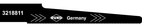 Ruko 3218811 - Pack de 5 sierras de calar acero de corte ultra rápido para sierras neumáticas de carrocería, 91,5 mm (paso 1 mm)