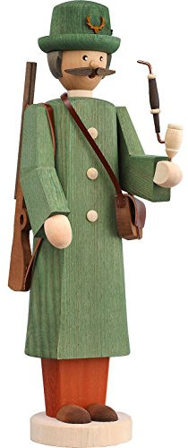 Seiffener Volkskunst | Räuchermann aus dem Erzgebirge Die Langen | Räucherfigur 31 cm | Räuchermännchen erzgebirgisches Original | 12701 | Oberförster