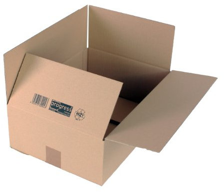 progressCARGO Wellpapp-Faltkarton PC K10.04, 1-wellig, DIN A3+, 427 x 304 x 150 mm, 20-er Pack, braun