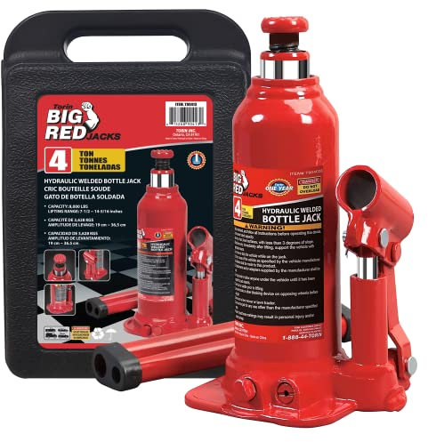 Big Red Torin T90413 Hydraulischer Wagenheber mit Tragetasche, 4 Tonnen (3,6 kg) Tragkraft