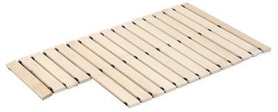 Holzlaufrost aus abgelagertem Buchenholz, inkl. ku nststoffummanteltem Stahlseil und T-Gummipuffern,