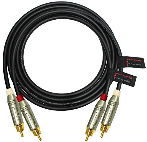 4 Meter RCA Cable Pair - Made with Mogami 2534 - Star Quad, High-Definition Audio Interconnect Cable and Amphenol ACPR Die-Cast, Gold Plated RCA Connectors – Directional design for best performance