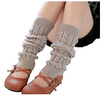 Elandy Thermo-Beinstulpen für den Winter, lange Socken, Stiefelbündchen, Topper für Damen, Mädchen, , grau