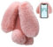 LCHDA Plüsch Hülle für iPhone X/iPhone XS 5.8 Zoll Künstlicher Haar Flauschige Kaninchen Handyhülle Mädchen Süße Hasen Ohren Fell Niedlich Handytasche Stoßfest Schützend TPU Silikonhülle-Rosa