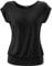 Fleasee Damen T-Shirt Kurz Ärmel Bluse Stretch Lässig Tunika Allover Druck Oberteile Top L Schwarz