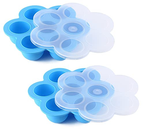 CHuangQi (Pack of 2) Silicone Egg Bites Molds for 5, 6, 8 qt Instant Cooker, Pressure Cooker, Food Storage Container & Freezer Tray