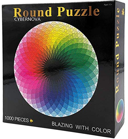CYBERNOVA 1000 runde Puzzles Regenbogen-Palette, geistiges Spiel | 1000 runde Puzzles Regenbogen-Palette, geistiges Spiel