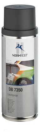 Normfest Lackspray DB 7350 Novagrau – seidenglänzender Nitro-Kombinationslack, hohe Deckkraft, witterungsbeständig, ideal für Metall, Kunststoff, Holz und mehr, schnelltrocknend, 400 ml