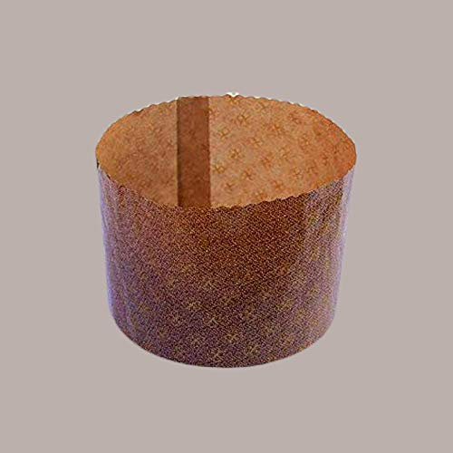 Lucgel Stampo Forma Cottura per Panettone Alto 500g Carta Forno Usa e Getta Dm134H95mm - 10 pezzi -