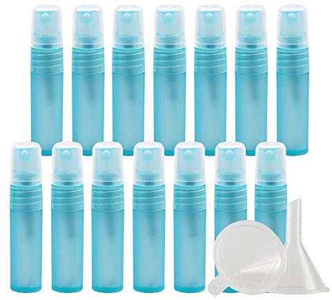 ZEOABSY 100 Pièces 3ml Vaporisateur Vide, Mat Bleu Petits Vaporisateur en Plastique, Flacon Spray Vide, Atomiseur Parfum, Bouteilles avec Pompe de Pulvérisation de Voyage