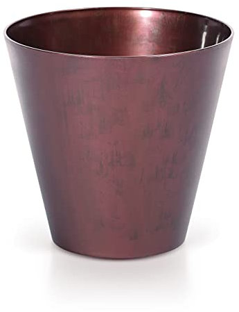 Corten Pot de fleurs en acier effet béton pour intérieur ou extérieur (1, court 25 cm)