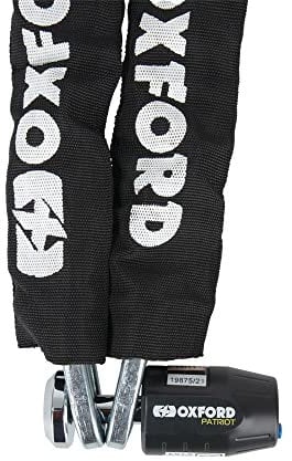 Oxford LK747 Patriot Lock Motorcycle Chain & Padlock, Black, 2.0m