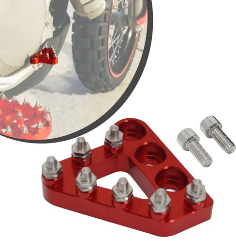 Pedale Freno Posteriore Moto,Puntale Freno Posteriore Moto per 125 250 300 350 450 530 690 950 990 SX EXC XCF SXF XC XCW EXCF EXCW EXCF SMR-Rosso