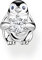THOMAS SABO Einzel Ohrstecker Pinguin mit weißem Stein