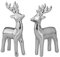 Gravuren Feller Design Rentiere versilbert, Dekofiguren stehend, Rentierpaar Silber, 2 teiliges Set -S