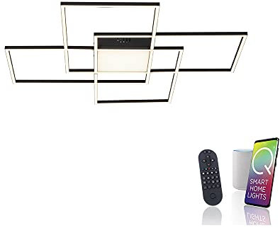 Paul Neuhaus LED Deckenleuchte Q-ASMIN Smart Home, dimmbar, Fernbedienung, warmweiß - kaltweiß, Works with Alexa…