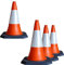 75cm Large Self Weighted Wind Resistant High Visibility Heavy Duty Street Safety Reflective Orange Indoor Outdoor Traffic Cones (1)