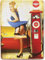 KUSTOM ART Magnet (Magnet) Serie Pin Up an Tankstelle Tankstelle Pumpe Vintage-Stil für Kühlschrank / Garage / Bar Druck auf Holz 10 x 6 cm