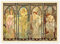 Die Vier Tageszeiten Poster von Alfons Mucha 40 x 30 cm Wandbilder Wanddeko
