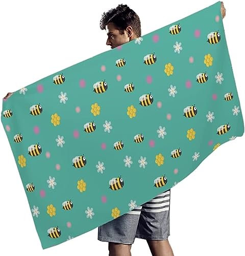 Strandtücher Mit 3D-Druck, Tierische Biene, Perfekt Für Strand, Bad, Pool Und Spa Für Erwachsene Und Kinder, Übergroß, Super Weich, Saugfähig, Große Handtücher 200 X 200 cm