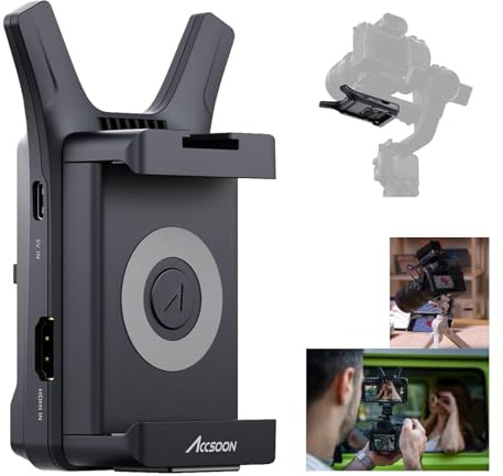 Accsoon CineView Nano Wireless Video Transmitter,1080p 60fps,500ft Reichweite bis zu 4 Geräte Überwachung HDMI Wireless Video Übertragungssystem für spiegellose Kameras Unterstützung iOS/Android