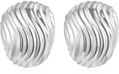 BOUTIQUELOVIN Statement Dupes Ohrringe Silber 925 Tropfen Creolen Damen Geschenk für Frauen Freundin Mama Mädchen