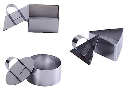 PRETYZOOM 3-teiliges Set Cutter Runder Mousseausstecher Mousse-kuchen Mousseausstecher Aus Edelstahl Teigschneider Backform Keks