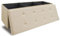 DuneDesign Foldable Ottoman Storage Box 110 cm - Faux Leather Sofa Stool up to 250kg - 120L Big Storage Box - End of Bed Storage Chest Trunk - Footstool Coffee Table Large Blanket Box Bedding Box