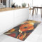 HomeLife PVC Küchenläufer waschbar & rutschfest | 52 × 140 cm | PVC Teppich Läufer für Küche, Flur & Bad | Polyester Teppich für Eingangsbereich Innen & Außenbereich | Design Mohntraum