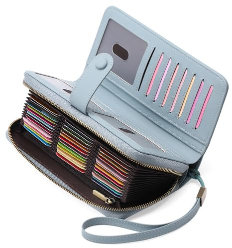 GAEKEAO Portefeuille Femme en Cuir Grand Porte-Cartes avec Protection RFID - Cadeau