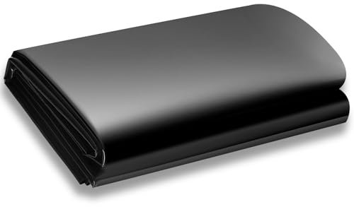 SDLDEER Bâche pour bassin - 2 x 3 m - Noir - En polyéthylène haute densité - Pour fleurs, jardiniers, serres, étangs, sélection d'eau - Résistant aux UV