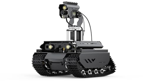 Waveshare Open-Source Off-Road Tracked AI Robot, Compatible with Raspberry Pi 4B, Dual Controllers, Computer Vision, Comes with Pan-Tilt Module, PI4B-4GB NOT Included
