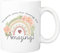 Thank You Gift Pastel Floral Rainbow Quote Mug - Gift Mug - Tea Coffee Cup Appreciation Gift