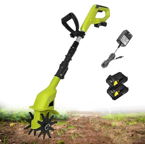 ELIKBH Motobineuse Electrique 97-127 cm Plage de poignée réglable équipement et Fournitures agricoles cultivateur de motobineuse électrique sans Fil pour Pelouse Yard